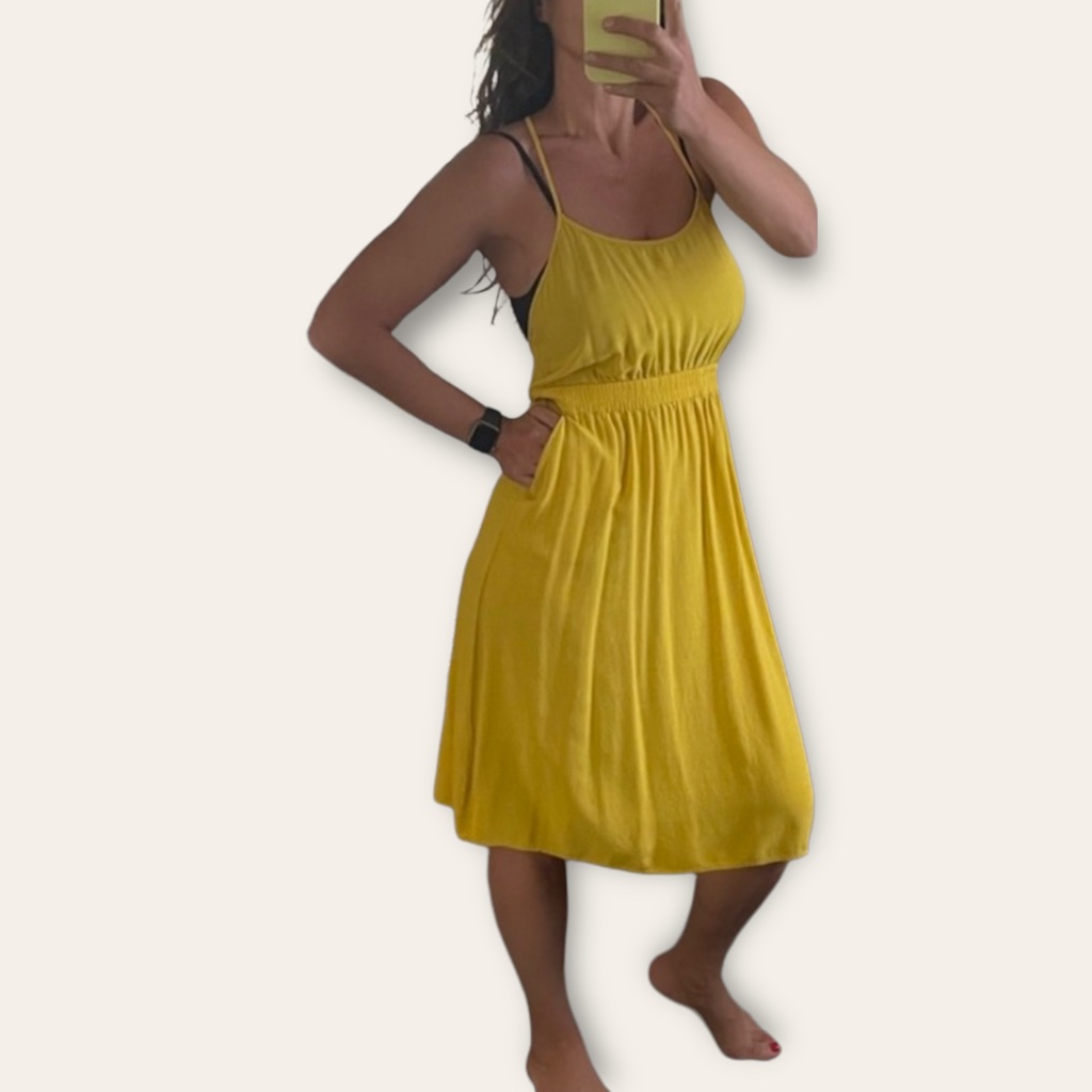 mustard yellow beach dress Imogen Petite 3-Tier Ruffle Maxi Dress in Mustard Polka  Jennafer Grace